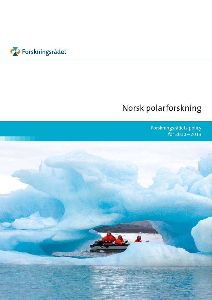 Forsiden av dokumentet Norsk polarforskning
