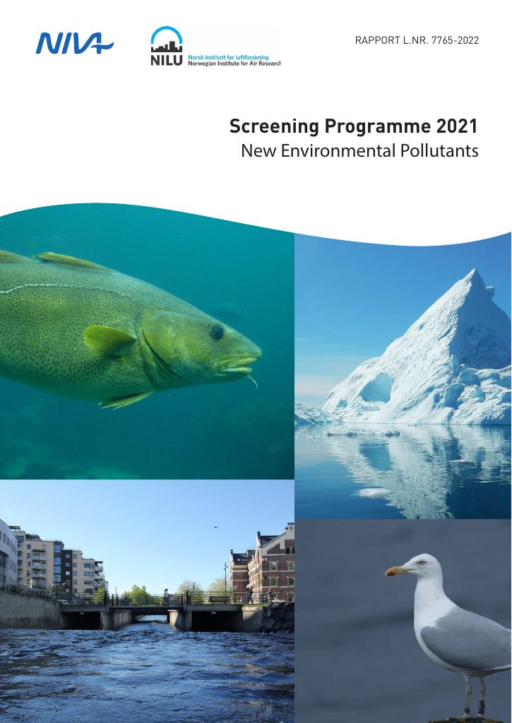 Forsiden av dokumentet Screening Programme 2021 : New Environmental Pollutants