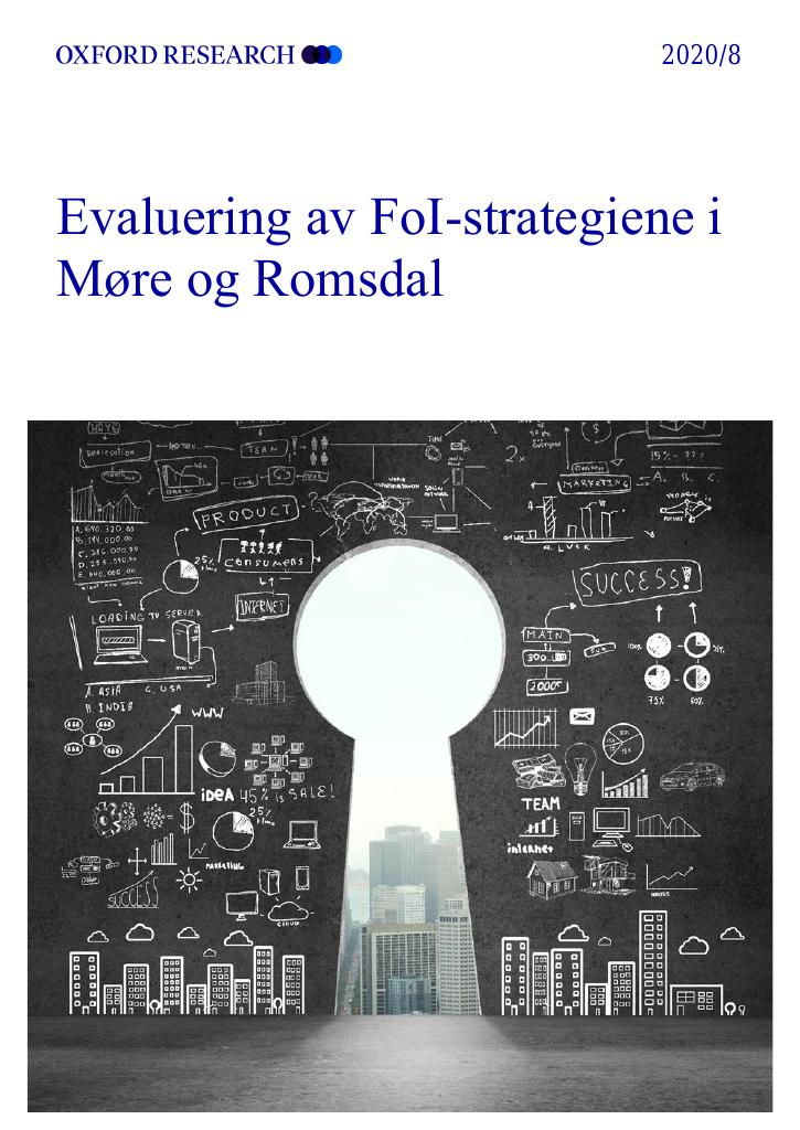 Forsiden av dokumentet Evaluering av FoI- strategiene i Møre og Romsdal
