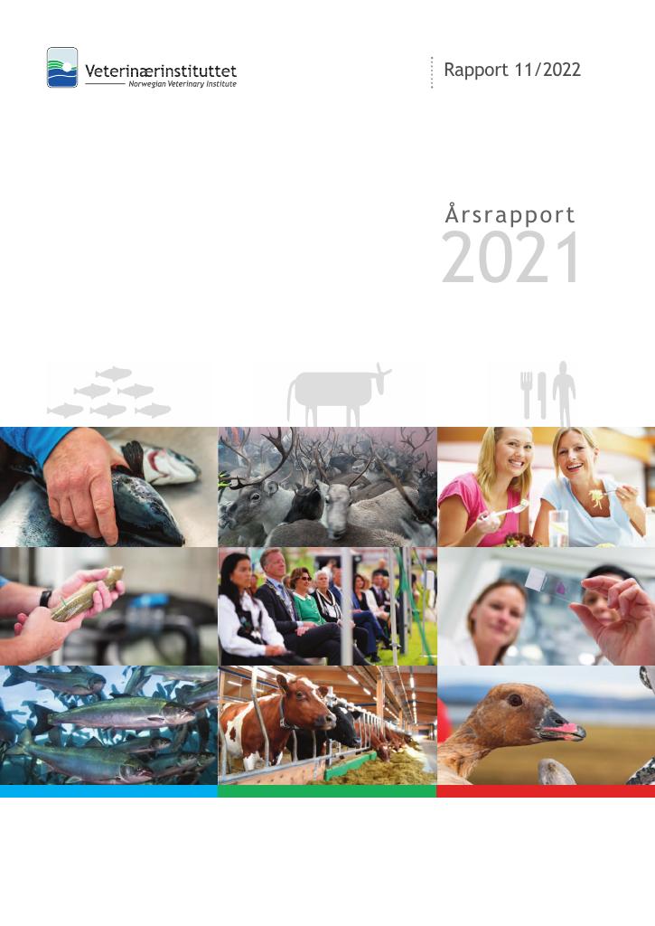 Forsiden av dokumentet Årsrapport Veterinærinstituttet 2021