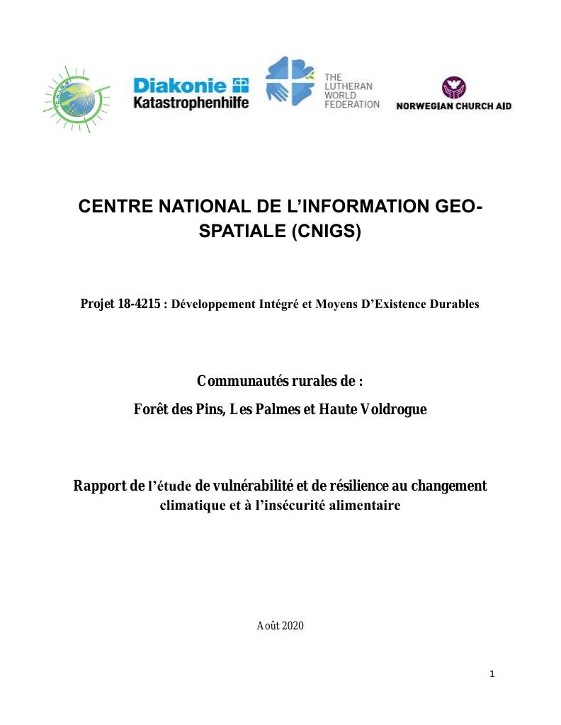 Forsiden av dokumentet Integrated Development, Sustainable Livelihoods in Rural Communities; and Strengthening Civil Society in Haiti (French)
