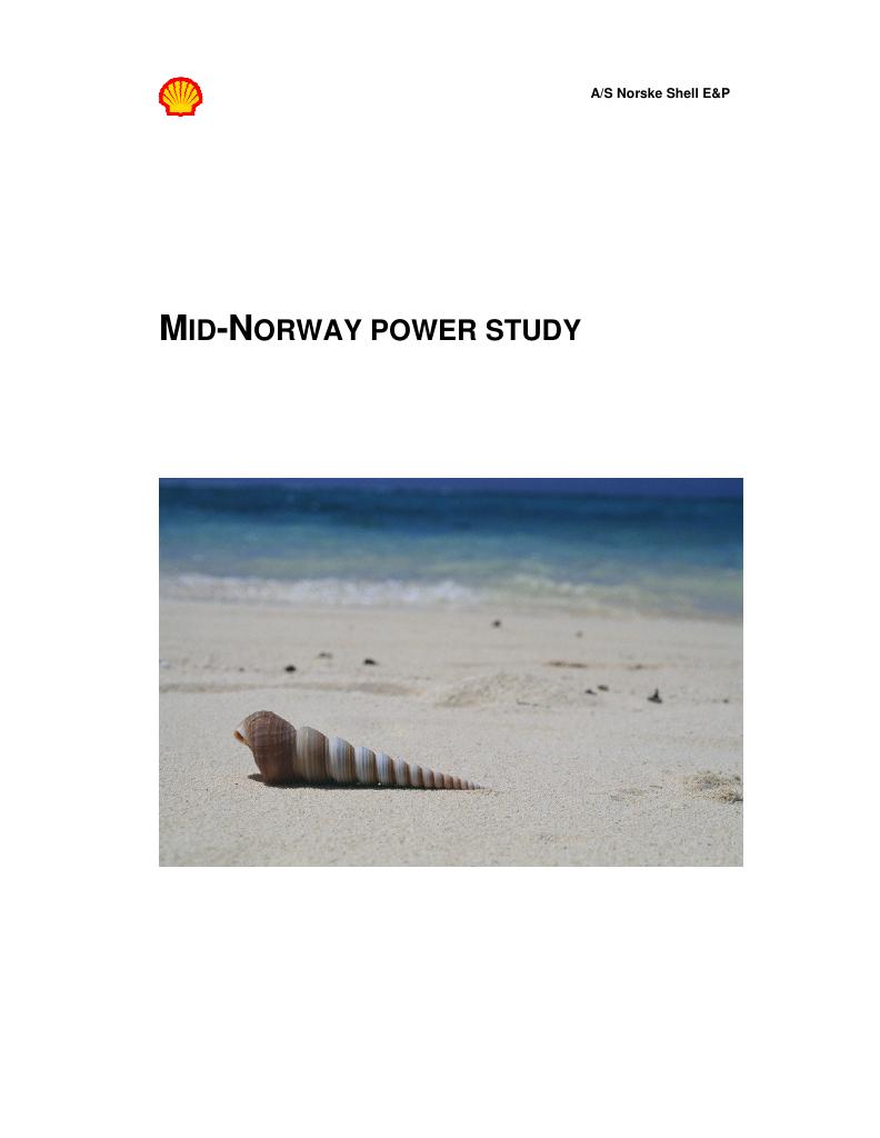 Forsiden av dokumentet Mid-Norway power study