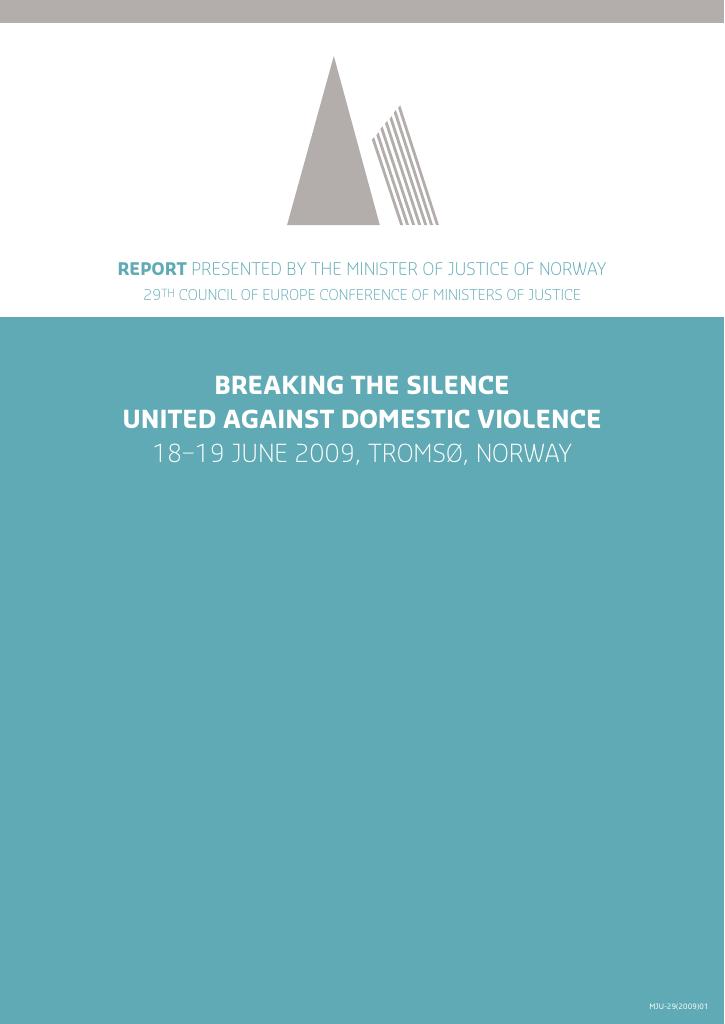 Forsiden av dokumentet Breaking the Silence - United Against Domestic Violence