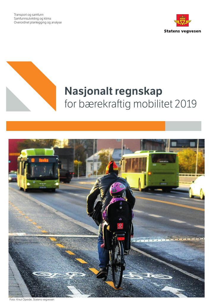 Forsiden av dokumentet Nasjonalt regnskap for bærekraftig mobilitet 2019