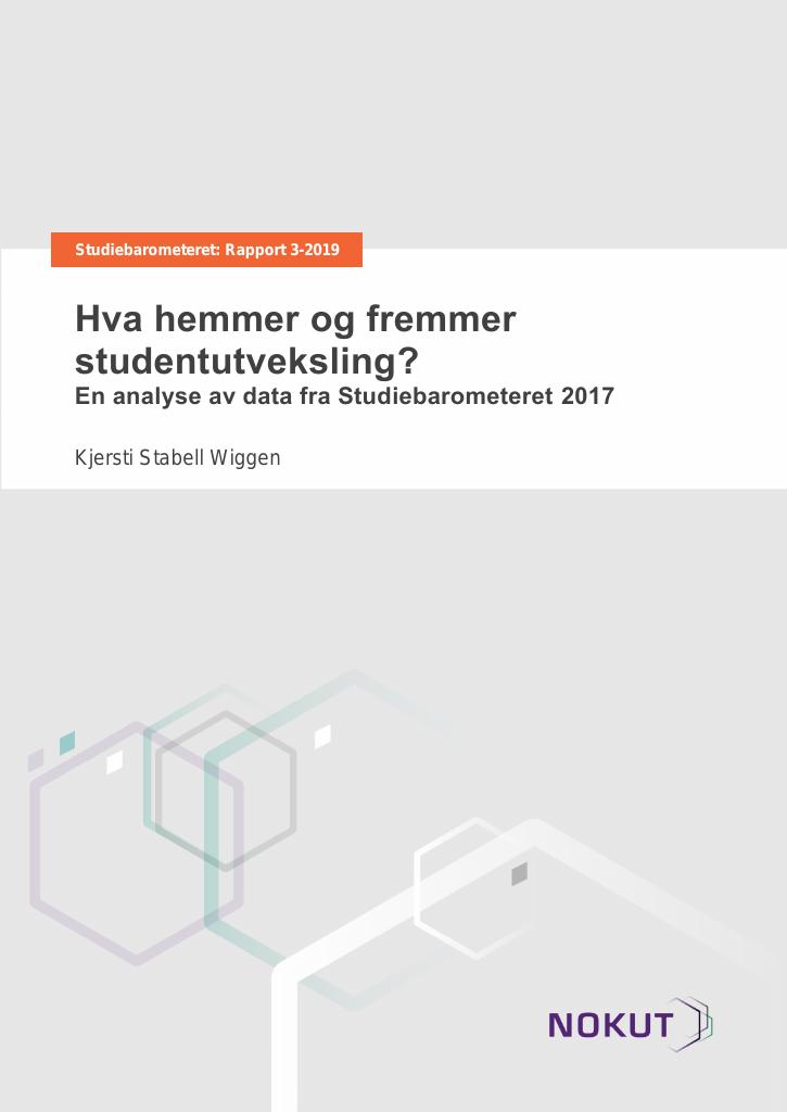 Forsiden av dokumentet Hva hemmer og fremmer studentutveksling?