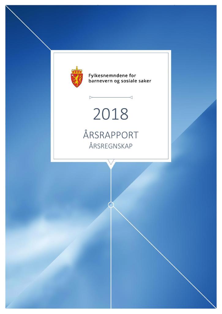 Forsiden av dokumentet Årsrapport Fylkesnemndene for barnevern og sosiale saker 2018