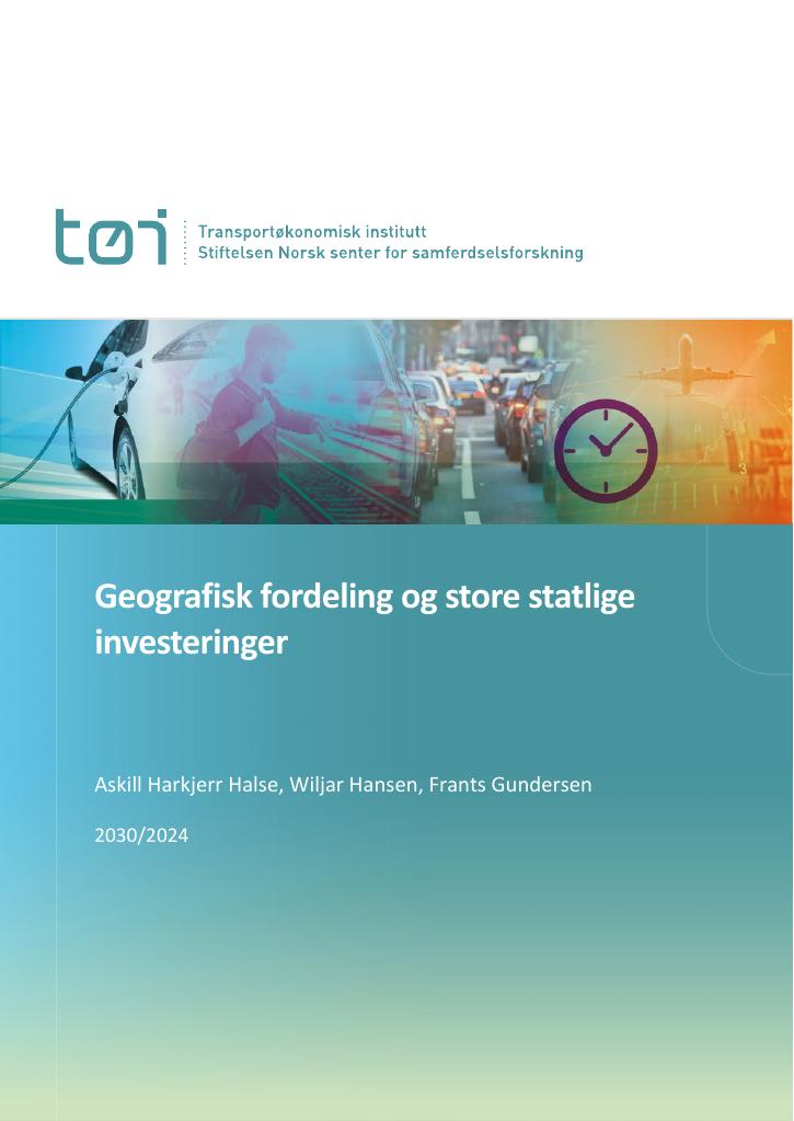 Forsiden av dokumentet Geografisk fordeling og store statlige investeringer