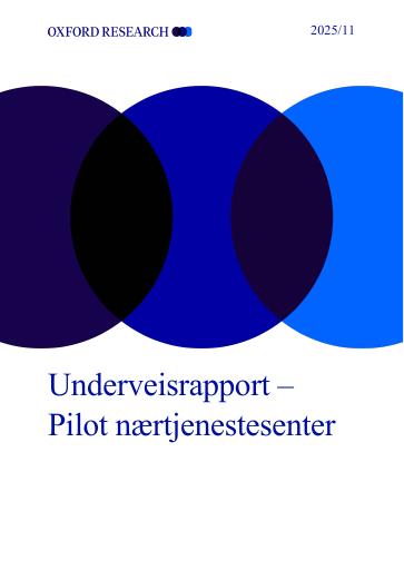 Forsiden av dokumentet Underveisrapport – Pilot nærtjenestesenter