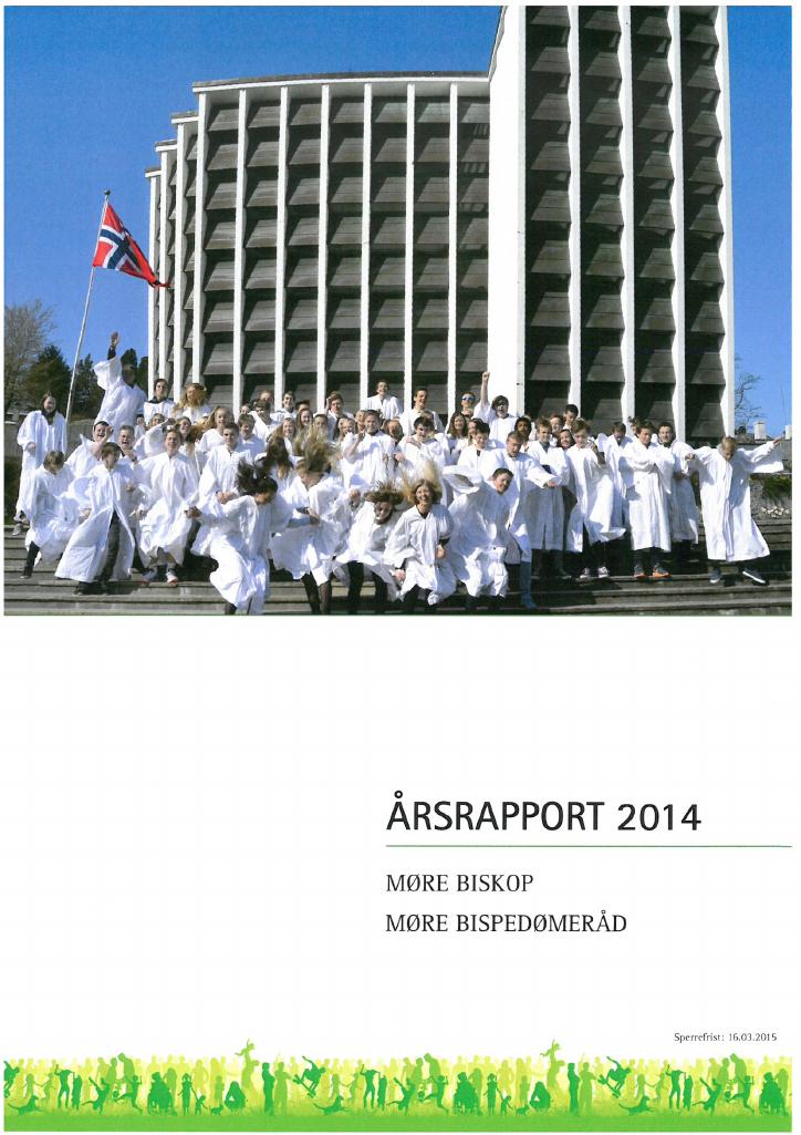 Forsiden av dokumentet Årsrapport Møre biskop og bispedømmeråd 2014