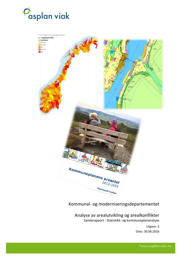 Forsiden av dokumentet Analyse av arealutvikling og arealkonflikter