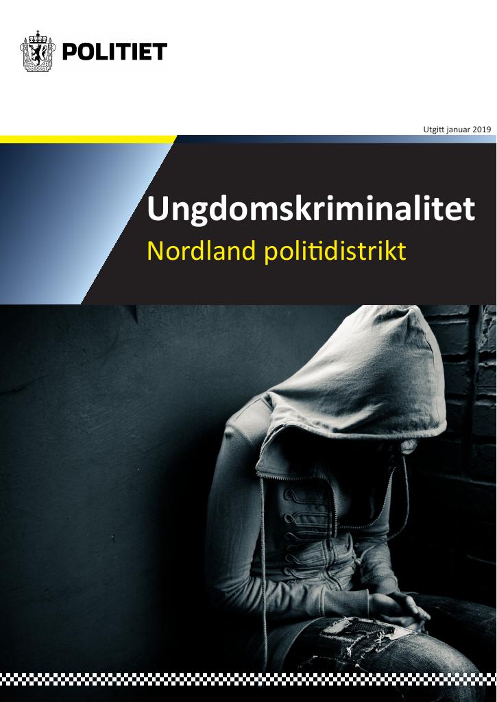 Forsiden av dokumentet Ungdomskriminalitet i Nordland - dybdeanalyse 2018