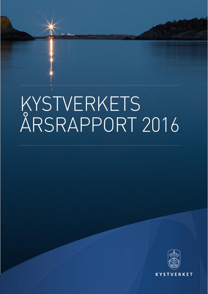 Forsiden av dokumentet Årsrapport Kystverket 2016