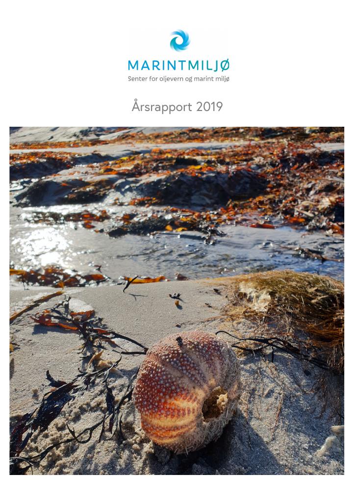 Forsiden av dokumentet Årsrapport Senter for oljevern og marint miljø 2019
