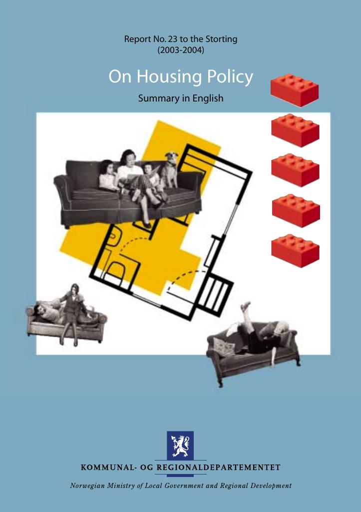 Forsiden av dokumentet Report No. 23 to the Storting (2003-2004)