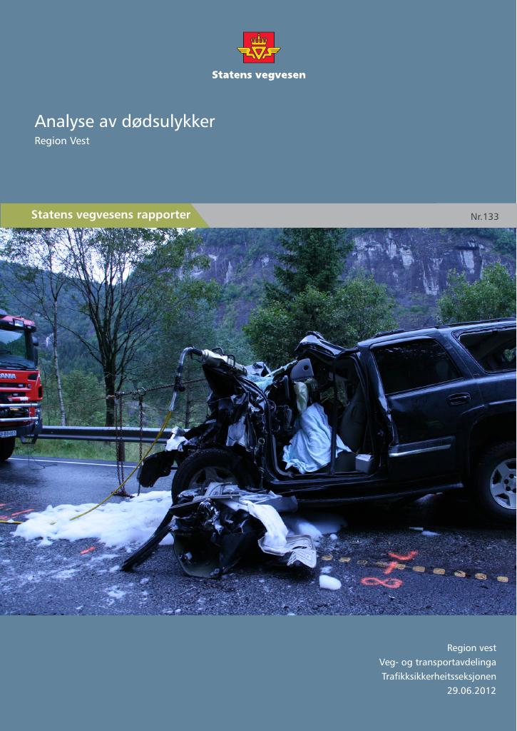 Forsiden av dokumentet Analyse av dødsulykker