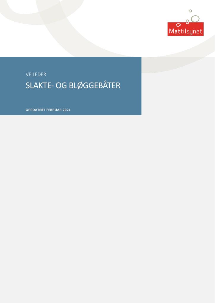 Forsiden av dokumentet Slakte- og bløggebåter