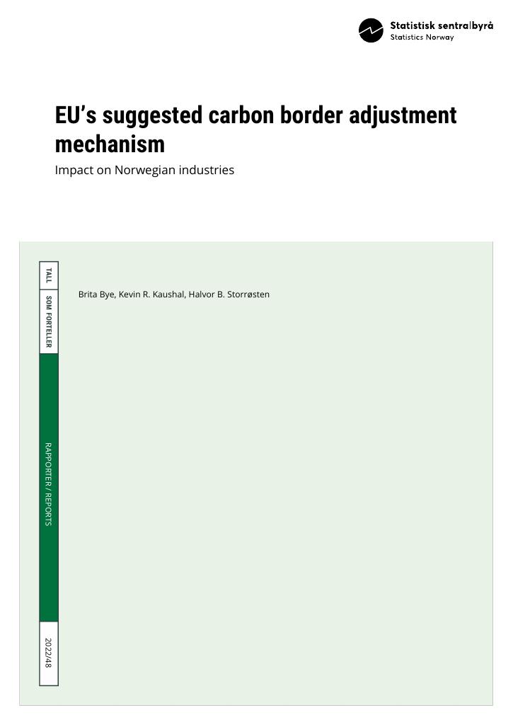 Forsiden av dokumentet EU’s suggested carbon border adjustment mechanism