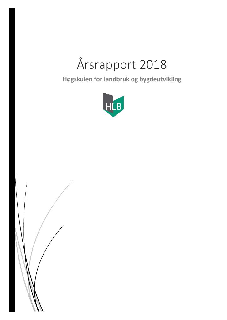 Forsiden av dokumentet Årsrapport Høgskulen for grøn utvikling 2018