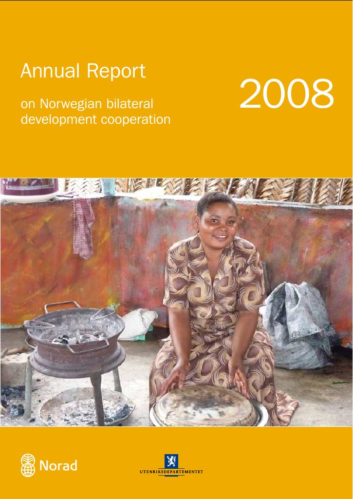 Forsiden av dokumentet Annual Report Norad (Norwegian Bilateral Development Cooperation) 2008