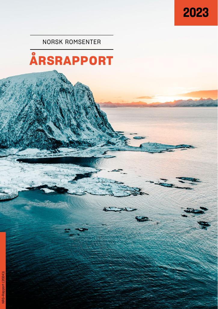 Forsiden av dokumentet Årsrapport Norsk romsenter 2023