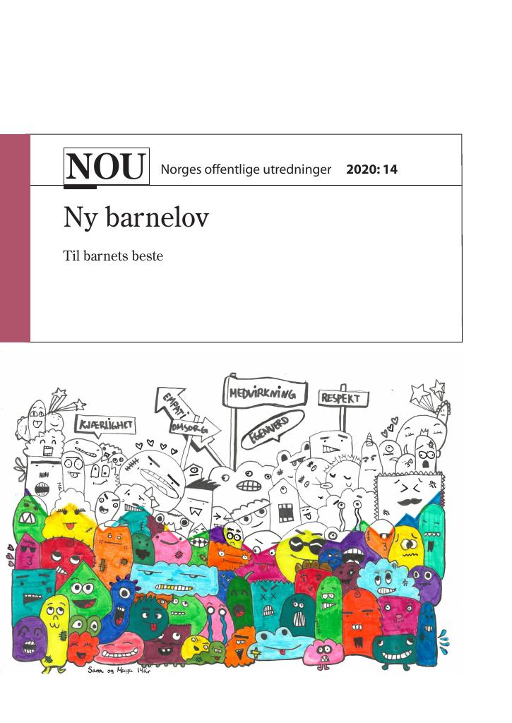 Forsiden av dokumentet NOU 2020: 14 - Ny barnelov