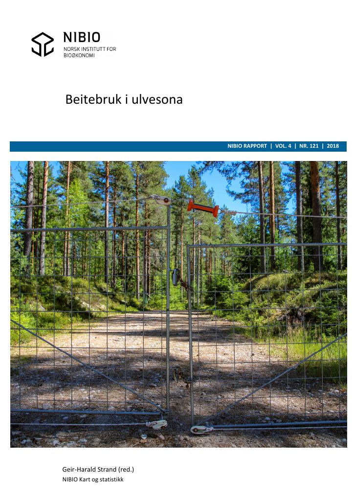 Forsiden av dokumentet Beitebruk i ulvesona