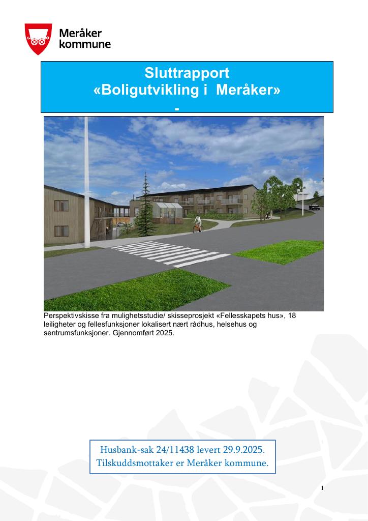 Forsiden av dokumentet Boligutvikling i Meråker