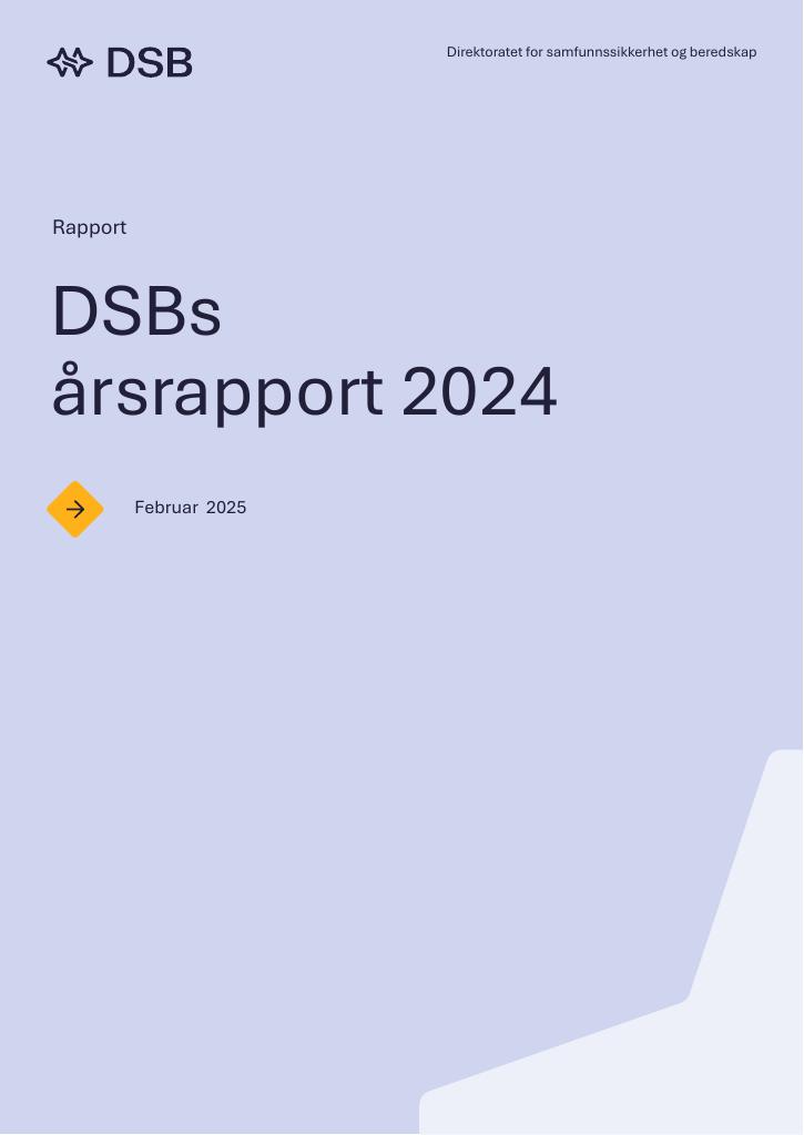 Forsiden av dokumentet Årsrapport Direktoratet for samfunnssikkerhet og beredskap 2024