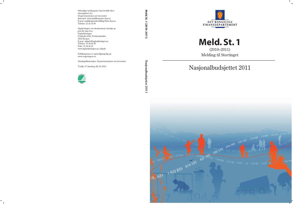 Forsiden av dokumentet Meld. St. 1 (2010–2011)