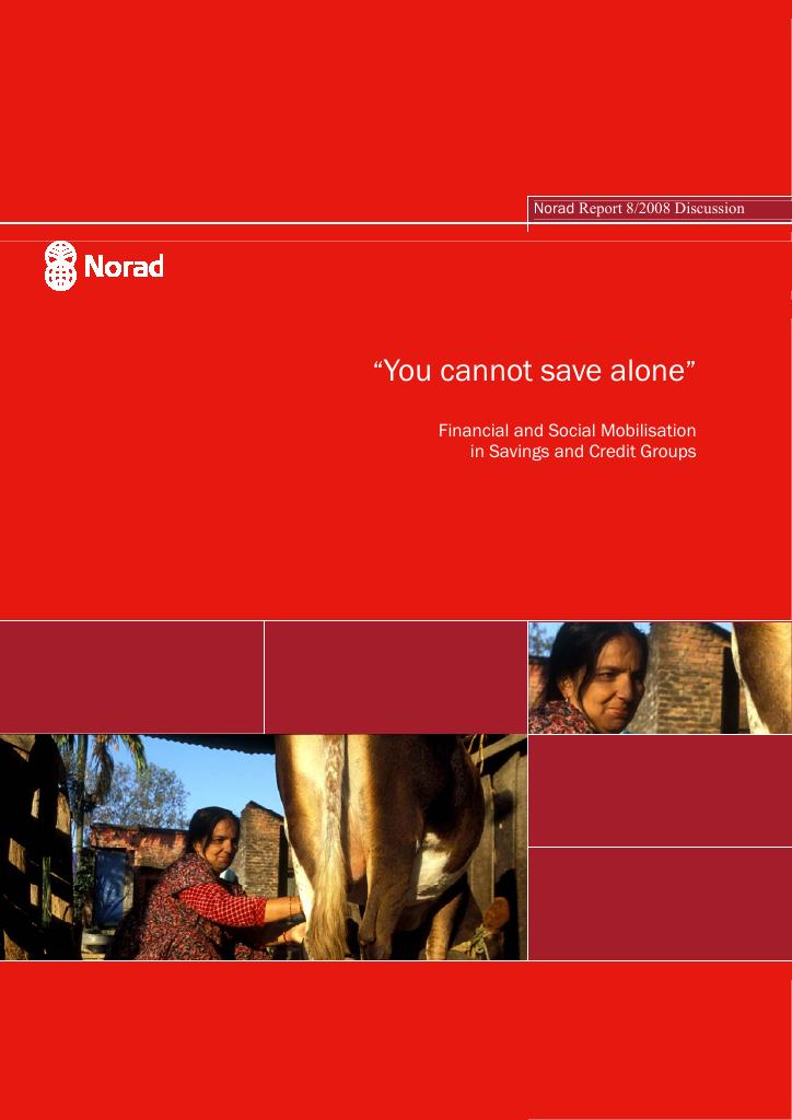 Forsiden av dokumentet "You cannot save alone": Financial and Social Mobilisation in Savings and Credit Groups