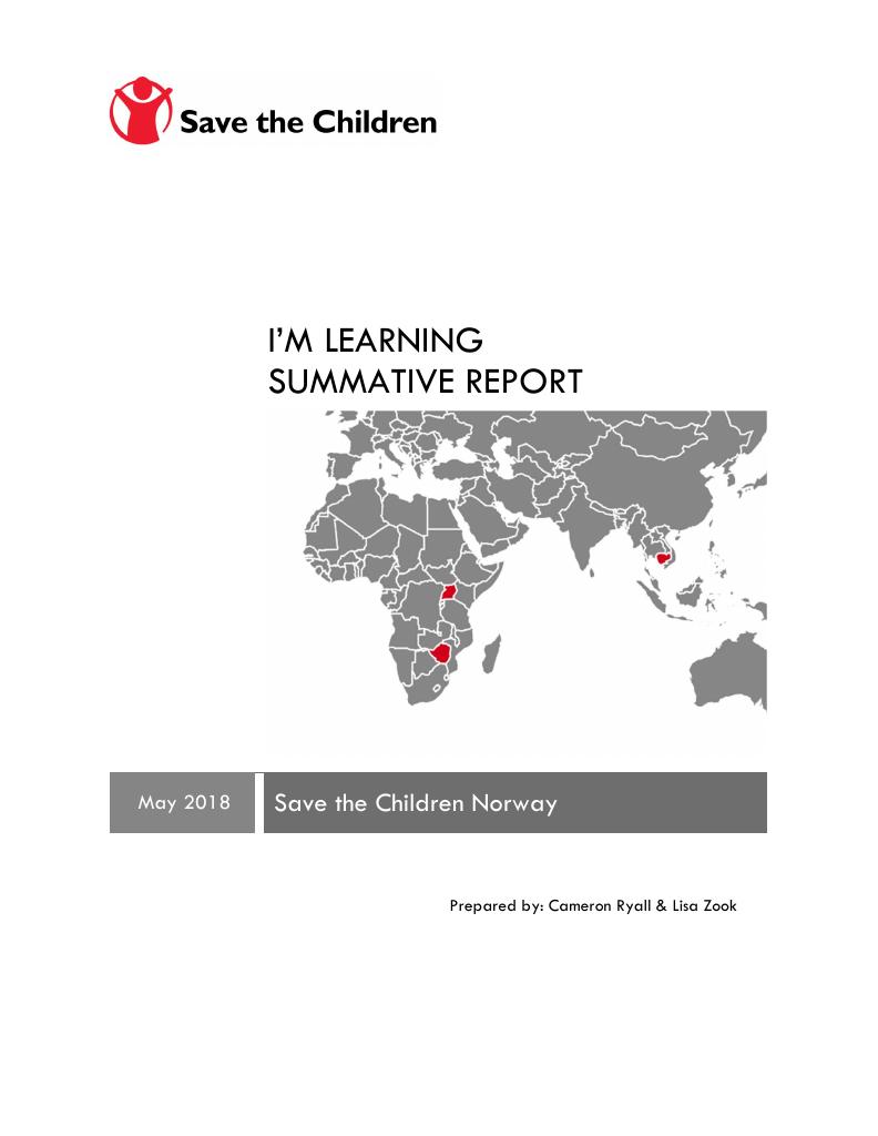 Forsiden av dokumentet I'm Learning - Summative Report