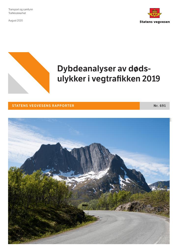 Forsiden av dokumentet Dybdeanalyser av dødsulykker i vegtrafikken 2019