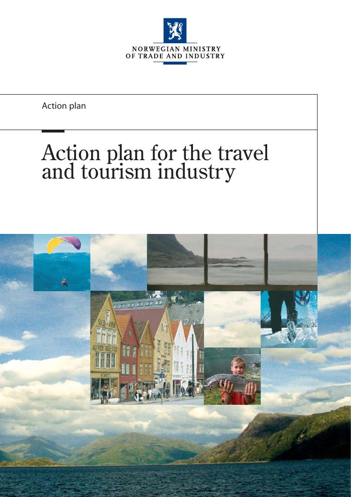 Forsiden av dokumentet Action plan for the travel and tourism industry