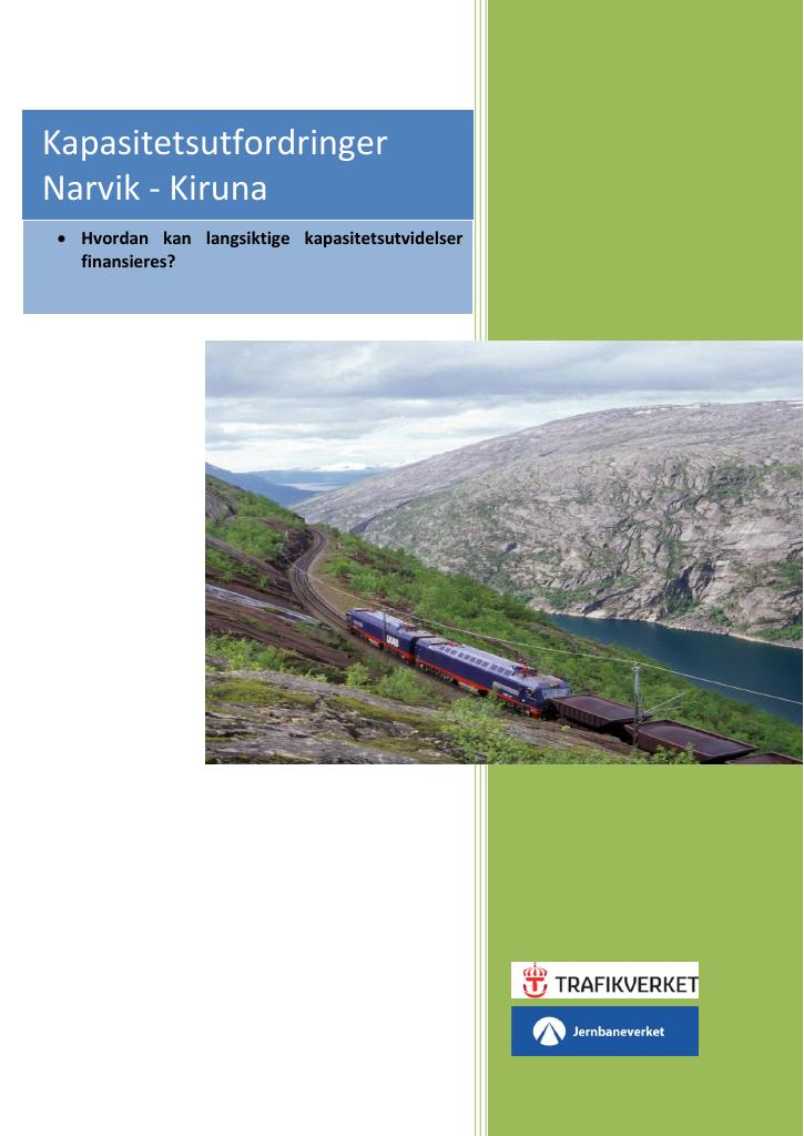Forsiden av dokumentet Kapasitetsutfordringer Narvik – Kiruna
