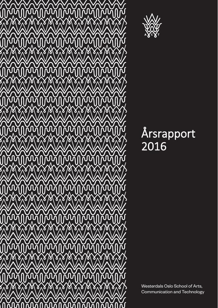 Forsiden av dokumentet Årsrapport Westerdals Oslo ACT 2016