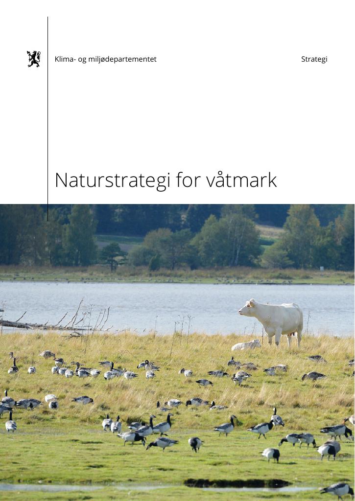 Forsiden av dokumentet Naturstrategi for våtmark