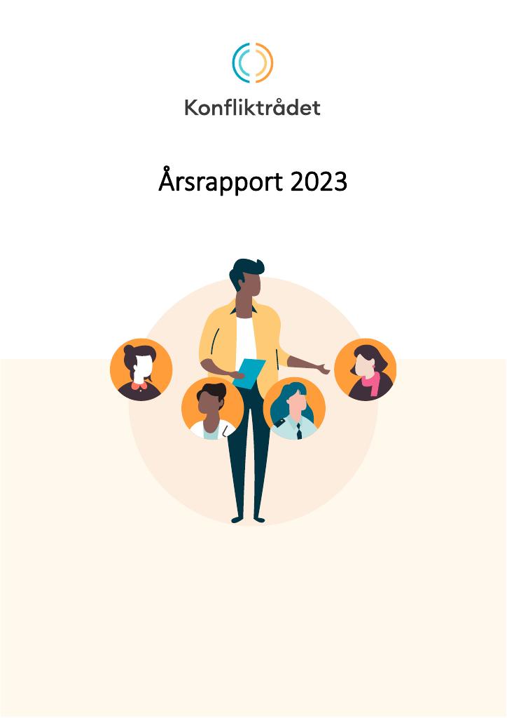 Forsiden av dokumentet Årsrapport Konfliktrådet 2023