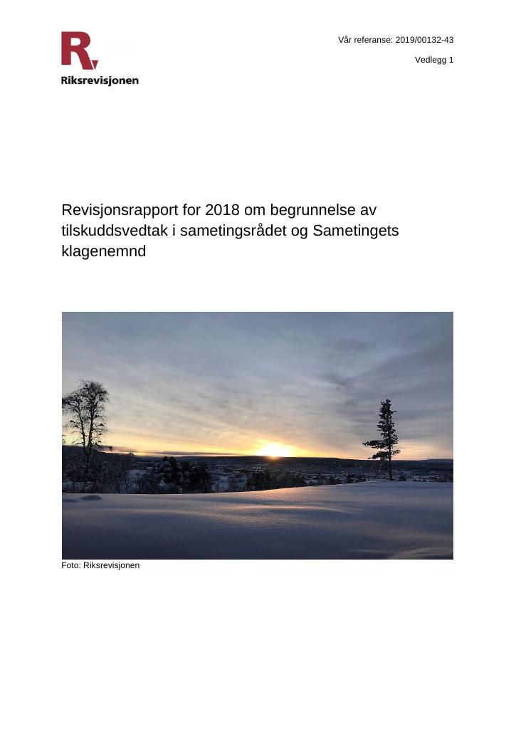 Forsiden av dokumentet Undersøkelse av etats- og virksomhetsstyringen av Havforskningsinstituttet