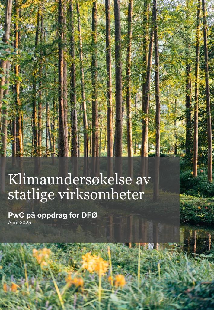 Forsiden av dokumentet Klimaundersøkelse av statlige virksomheter