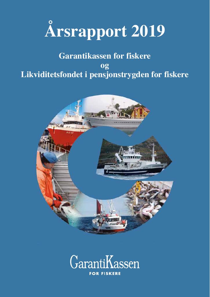 Forsiden av dokumentet Årsrapport Garantikassen for fiskere 2019