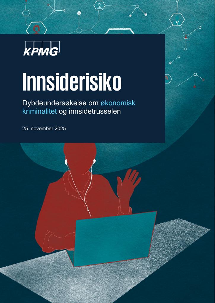 Forsiden av dokumentet Innsiderisiko - Dybdeundersøkelse om økonomisk kriminalitet og innsidetrusselen