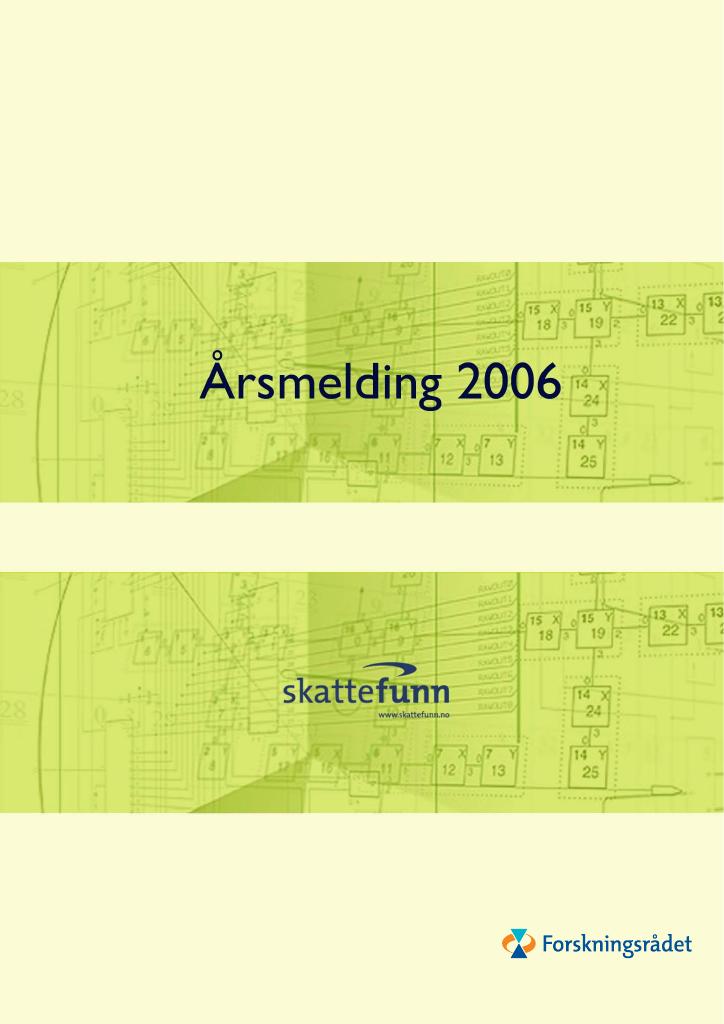Forsiden av dokumentet Årsmelding SkatteFUNN 2006