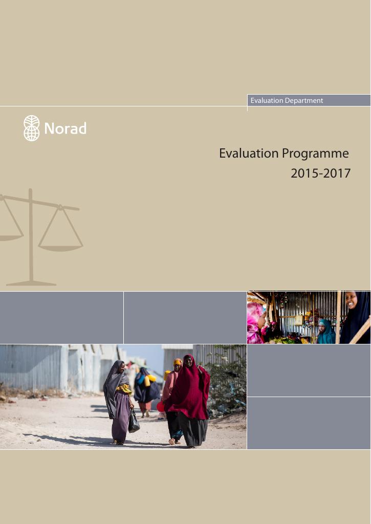 Forsiden av dokumentet Evaluation Programme 2015-2017