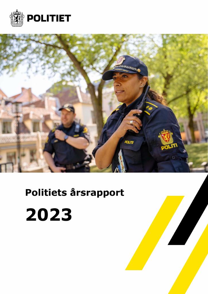 Forsiden av dokumentet Årsrapport Politiet 2023