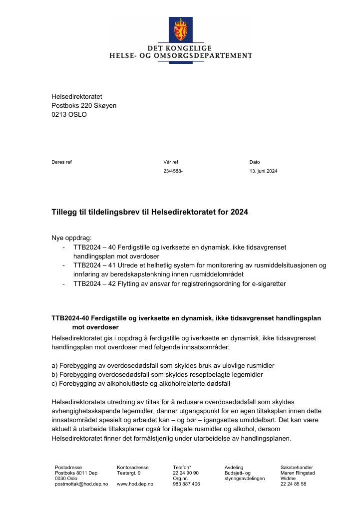 Forsiden av dokumentet supplerende 40-42 2024