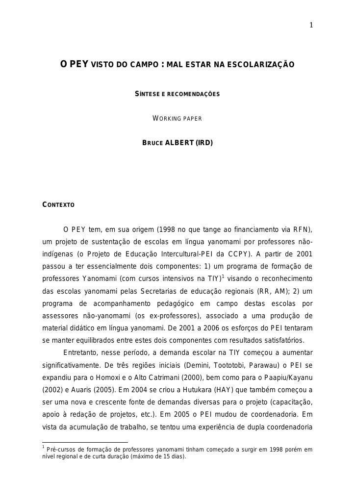Forsiden av dokumentet The Yanomami Education Project and the public politics of alternative education as seen from the field
