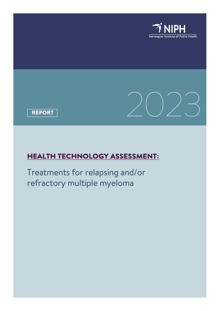 Forsiden av dokumentet Treatments for relapsing and/or refractory multiple myeloma