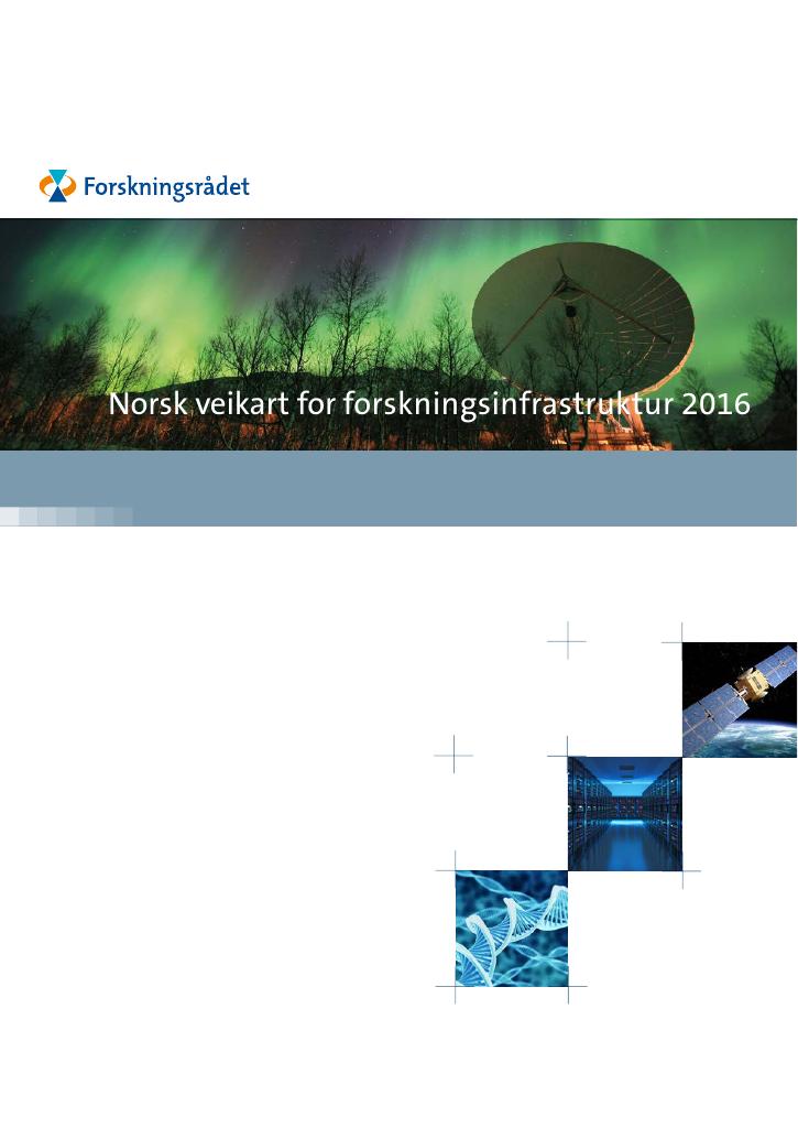 Forsiden av dokumentet Norsk veikart for infrastruktur 2016