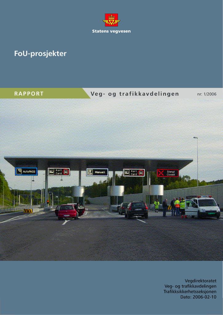 Forsiden av dokumentet FoU Prosjekter: veg og trafikkavdelingen