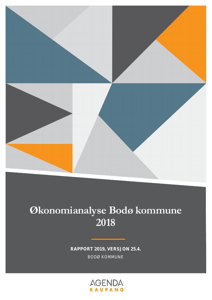 Forsiden av dokumentet Økonomianalyse Bodø kommune 2018